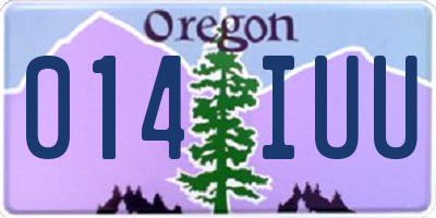 OR license plate 014IUU
