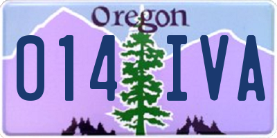OR license plate 014IVA