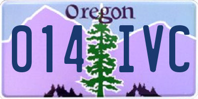 OR license plate 014IVC
