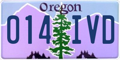 OR license plate 014IVD