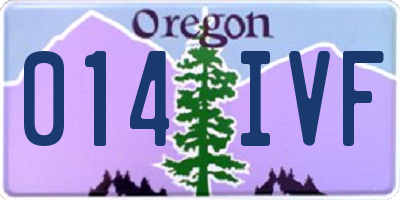 OR license plate 014IVF