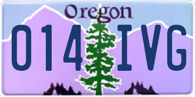OR license plate 014IVG