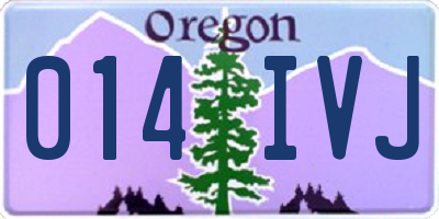OR license plate 014IVJ