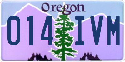 OR license plate 014IVM