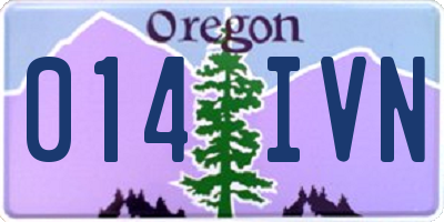 OR license plate 014IVN