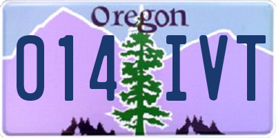OR license plate 014IVT