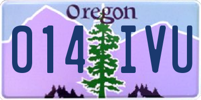 OR license plate 014IVU