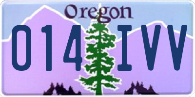 OR license plate 014IVV