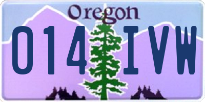 OR license plate 014IVW