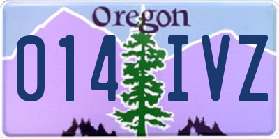 OR license plate 014IVZ