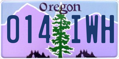 OR license plate 014IWH