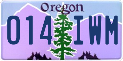 OR license plate 014IWM