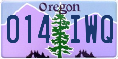 OR license plate 014IWQ