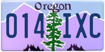 OR license plate 014IXC
