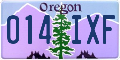 OR license plate 014IXF