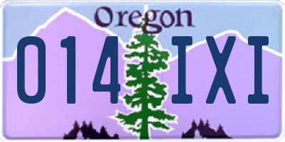 OR license plate 014IXI
