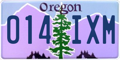OR license plate 014IXM
