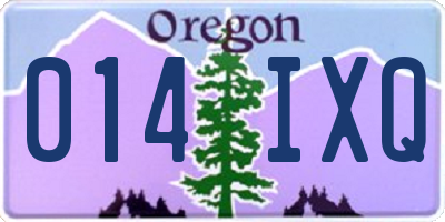 OR license plate 014IXQ