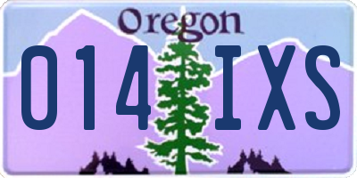 OR license plate 014IXS