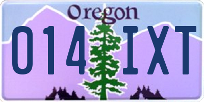 OR license plate 014IXT