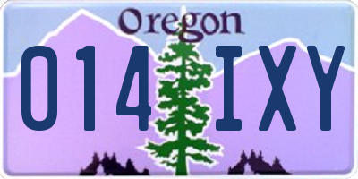 OR license plate 014IXY