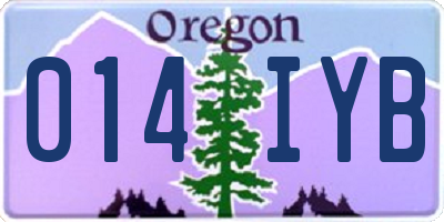 OR license plate 014IYB