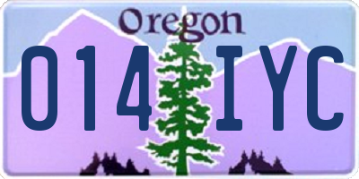 OR license plate 014IYC