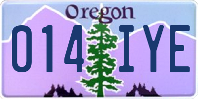 OR license plate 014IYE