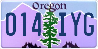 OR license plate 014IYG