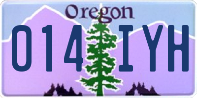 OR license plate 014IYH