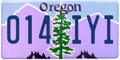 OR license plate 014IYI