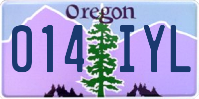 OR license plate 014IYL