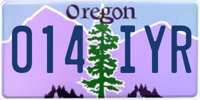 OR license plate 014IYR