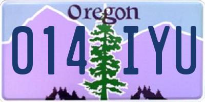 OR license plate 014IYU