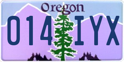 OR license plate 014IYX