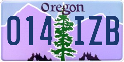 OR license plate 014IZB