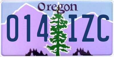 OR license plate 014IZC
