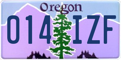 OR license plate 014IZF