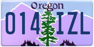 OR license plate 014IZL