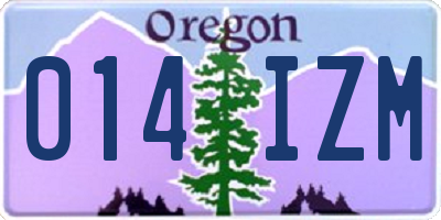 OR license plate 014IZM