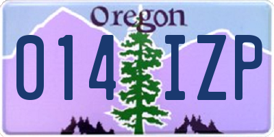 OR license plate 014IZP
