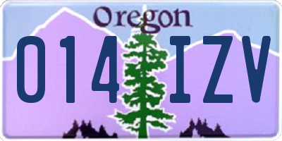 OR license plate 014IZV