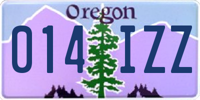 OR license plate 014IZZ