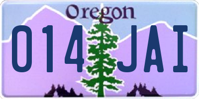 OR license plate 014JAI