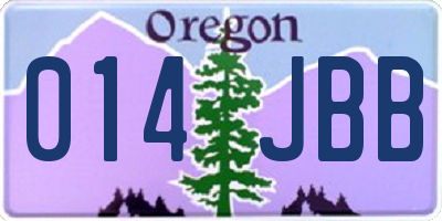 OR license plate 014JBB