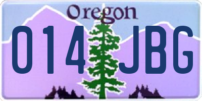 OR license plate 014JBG