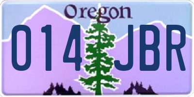 OR license plate 014JBR