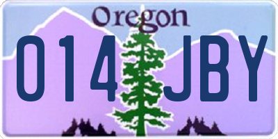 OR license plate 014JBY