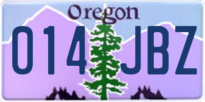 OR license plate 014JBZ