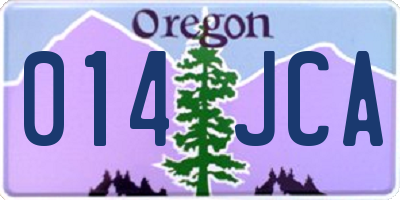OR license plate 014JCA